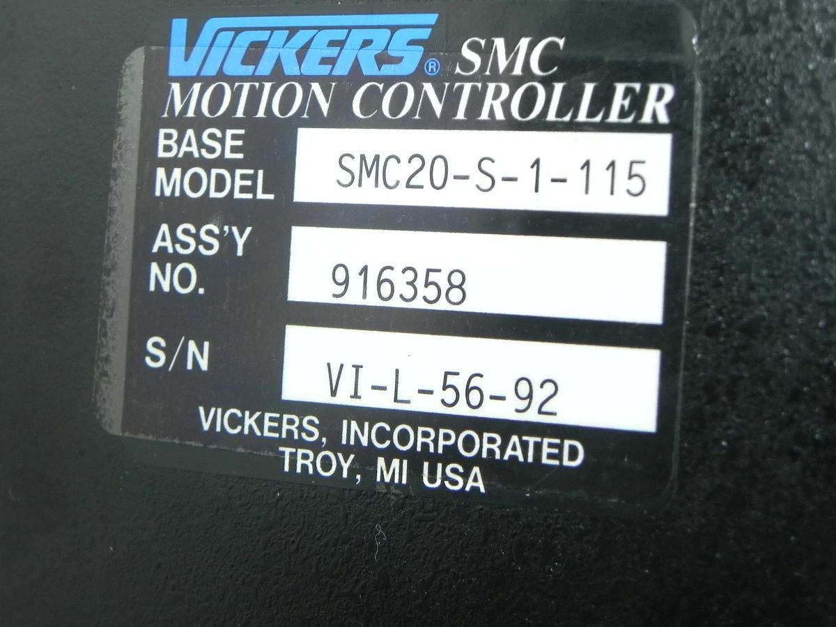 Used VICKERS SMC20-S-1-115 MOTION CONTROLLER ASS'Y NO. 916358