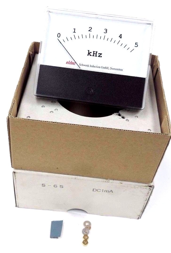 NIB ELDEC S-65 METER 0-5 kHz DC1mA, S65