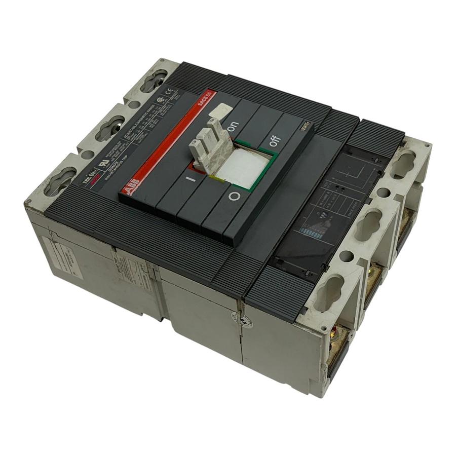 Used ABB SACE S6H Isomax 600A Circuit Breaker 3 Pole 3P 600V Type S6 Used