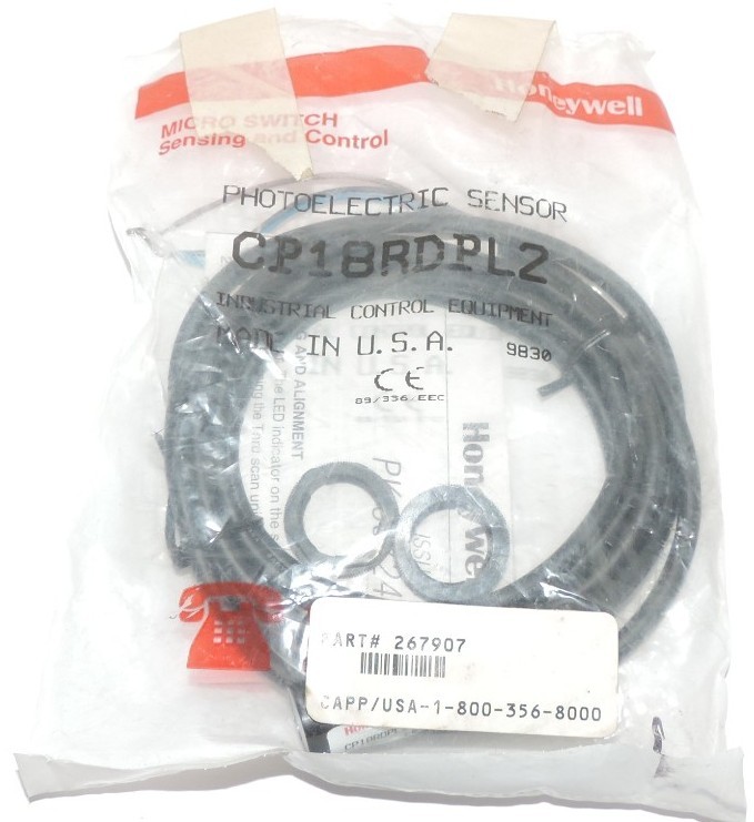 Used NEW HONEYWELL CP18RDPL2 PHOTOELECTRIC SENSOR, PK 86724
