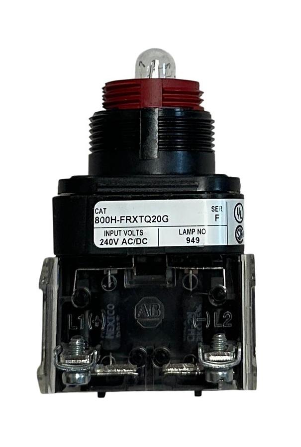 Used ALLEN BRADLEY 800H-FRXTQ20G /F ILLUMINATED PUSH-PULL DEVICE 30mm 240V NSMP *
