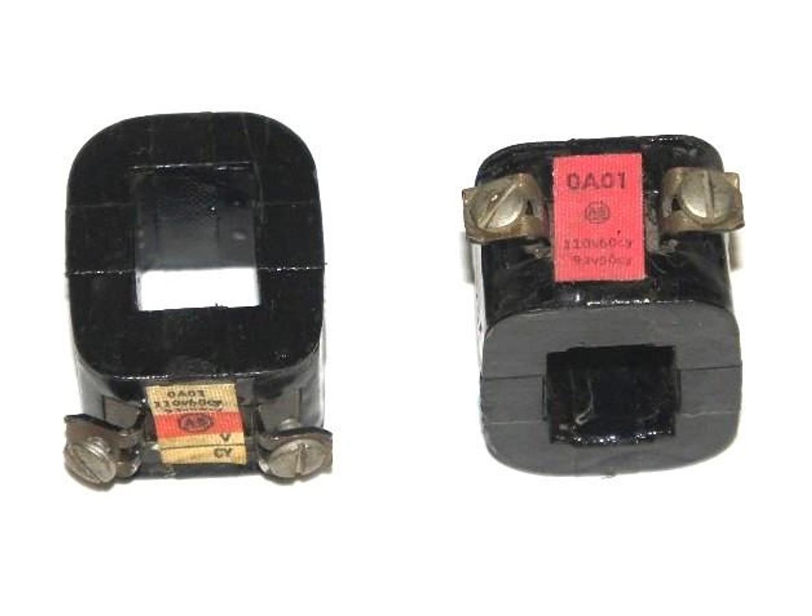 Used LOT OF 2 ALLEN BRADLEY 0A01 COILS 93-110 V, 50/60 HZ, 0-A01