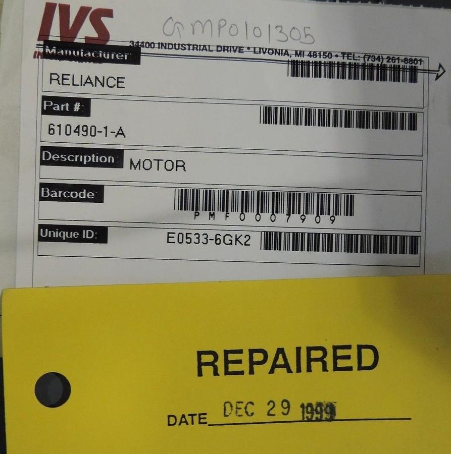 Used ALLEN BRADLEY 1329L-LB0401017FVH BULLETIN INVERTER DUTY MOTOR *REPAIRED*