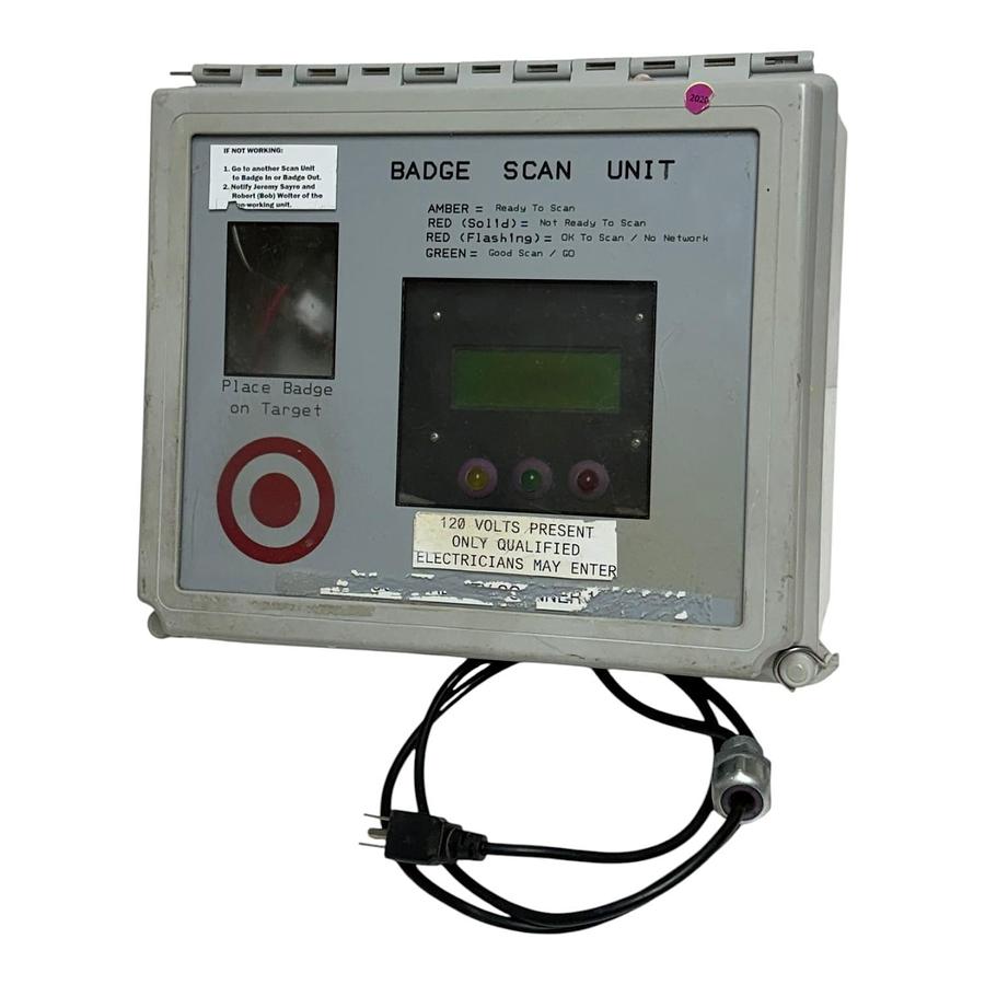 Used Hoffman A12106CHQRFGW Control Panel Badge Scan Unit RF IDeas RDR-6081A2