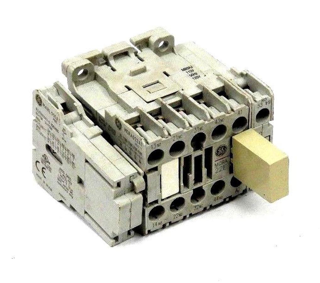 Used GENERAL ELECTRIC MCRA022AT RELAY WITH MARL110AT & MP0AAE2 CONTACTOR