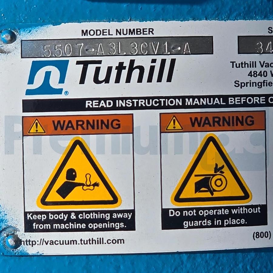 Tuthill MD Pneumatics PD PLUS 5507-A3L3CV1-A Positive Displacement Blower 4" NPT