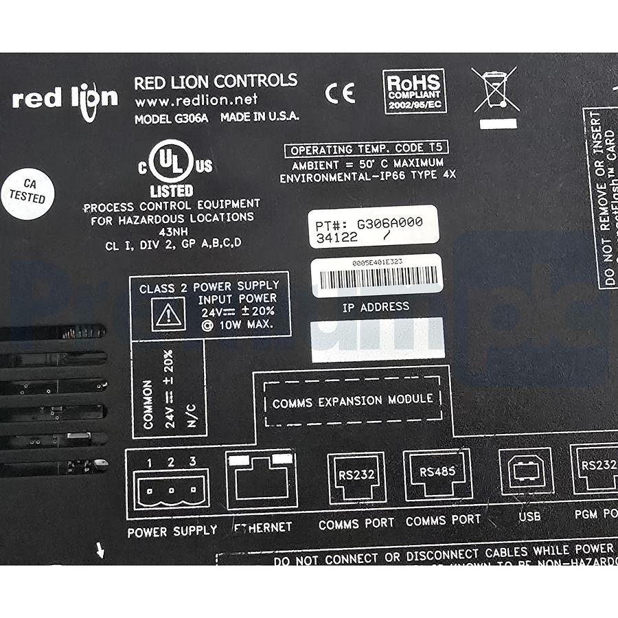 Red Lion G306A000 | G306A Operator Interface Terminal 5.7" Touchscreen 24V NSNP