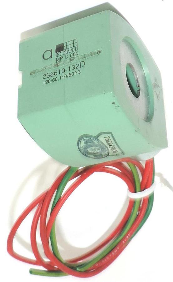 Used ASCO 238610-132D SOLENOID VALVE COIL 238610132D, 120/60, 110/50FB