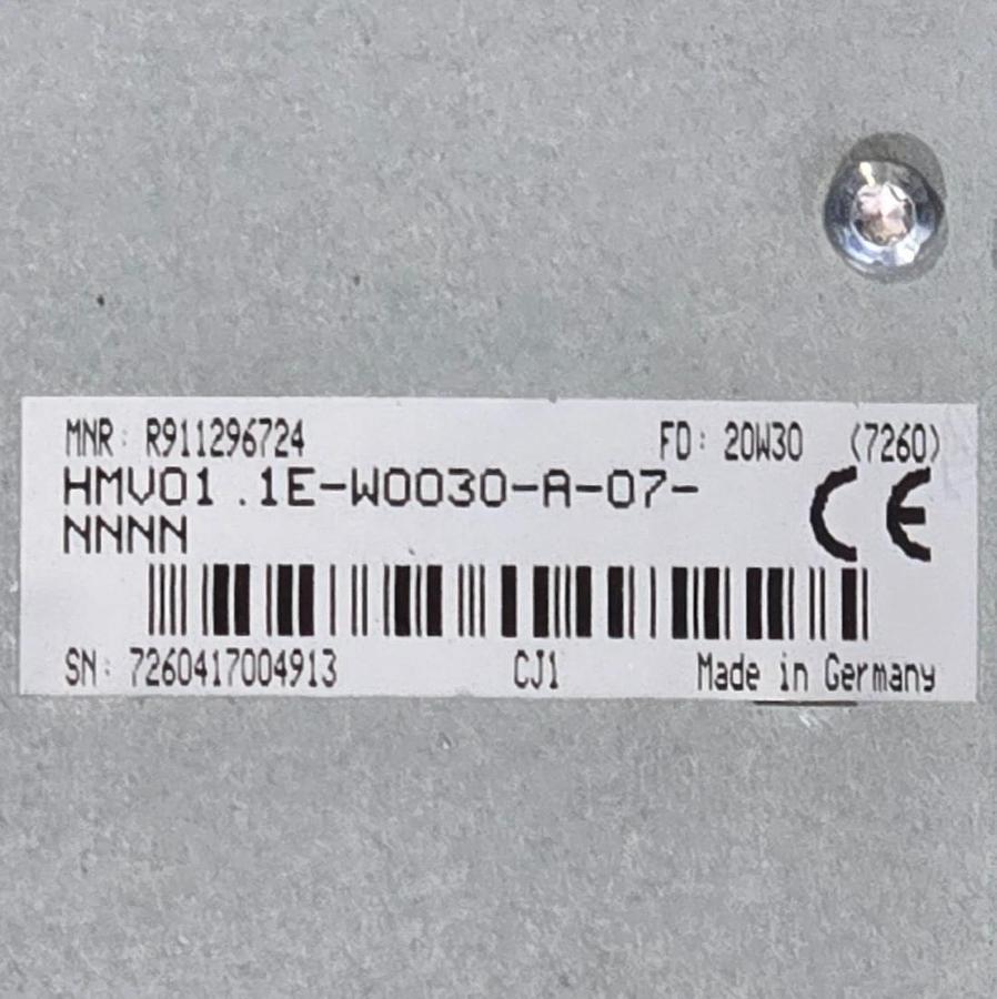 Used REXROTH HMV01.1E-W0030-A-07-NNNN - R911296724 IndraDrive POWER SUPPLY UNIT USPI
