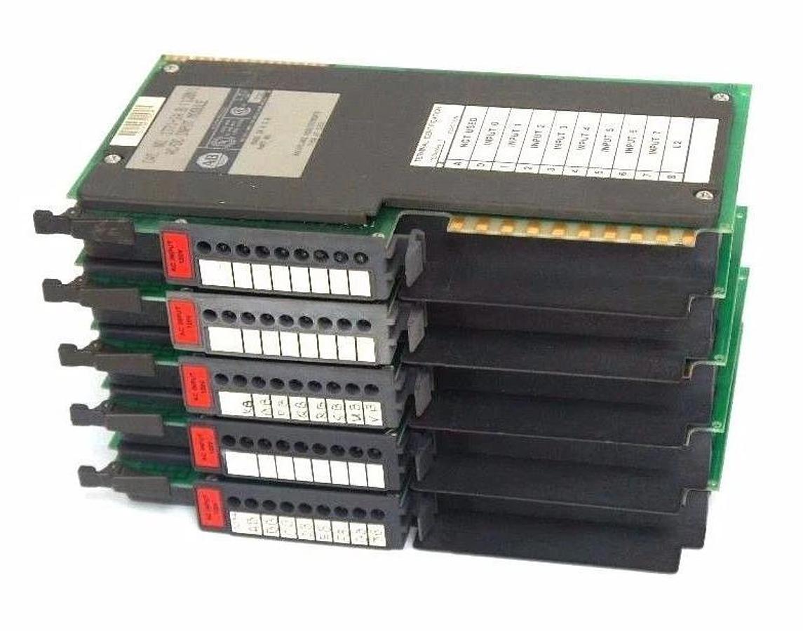 Used LOT OF 5 ALLEN BRADLEY 1771-IA B (120V) AC/DC INPUT MODULES SER. B
