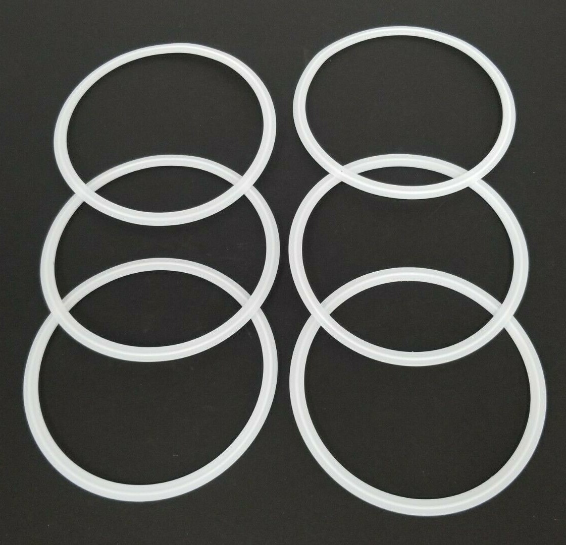 Used LOT OF 6 NEW PURESERVE SYSTEMS 0-40M0-G STANDARD CLAMP TEFLON 6'' GASKETS