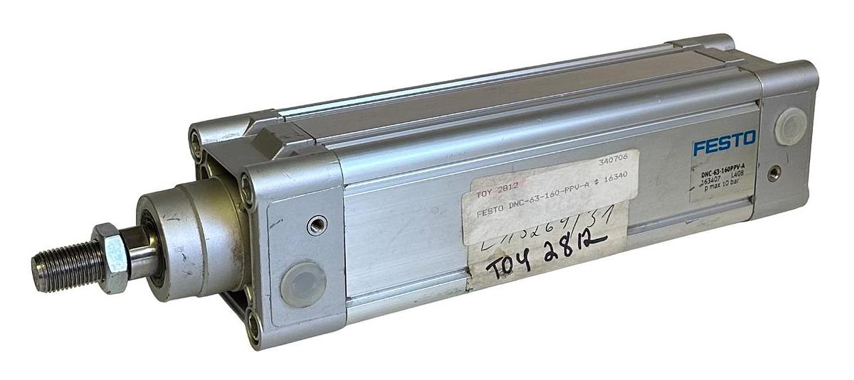 Used NEW FESTO DNC-63-160PPV-A / DNC63160PPVA PNEUMATIC CYLINDER 160mm 63mm 163407