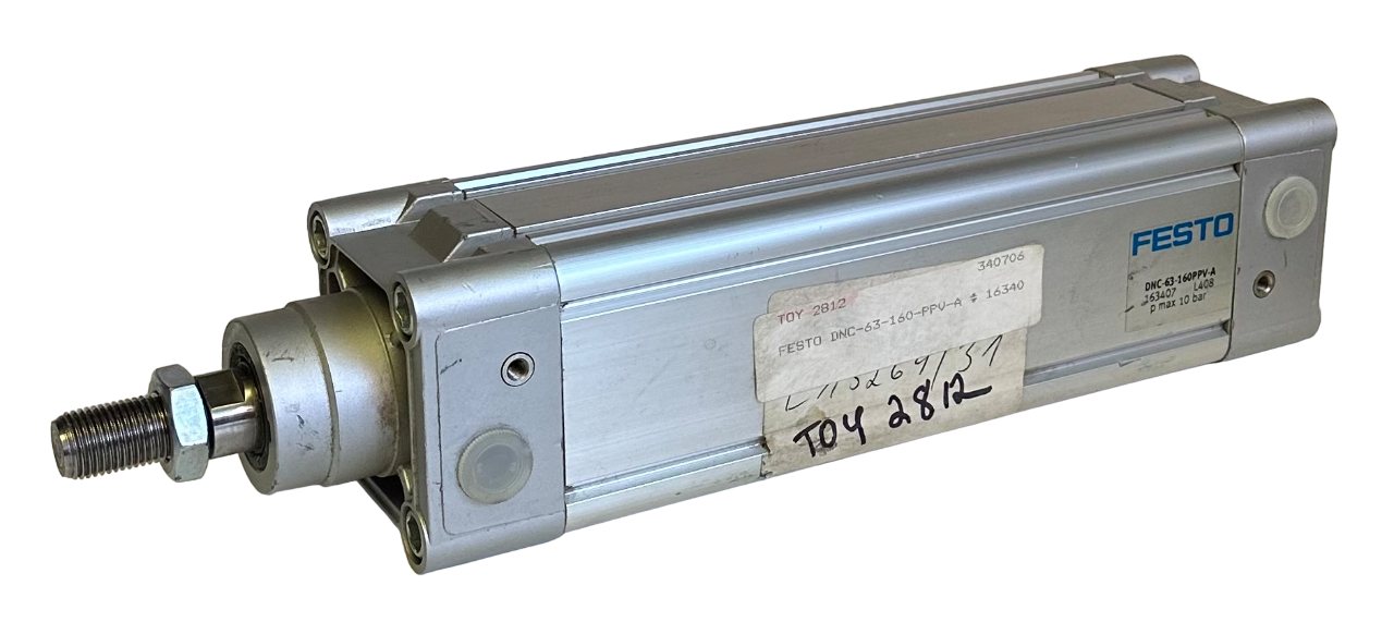 Used NEW FESTO DNC-63-160PPV-A / DNC63160PPVA PNEUMATIC CYLINDER 160mm 63mm 163407
