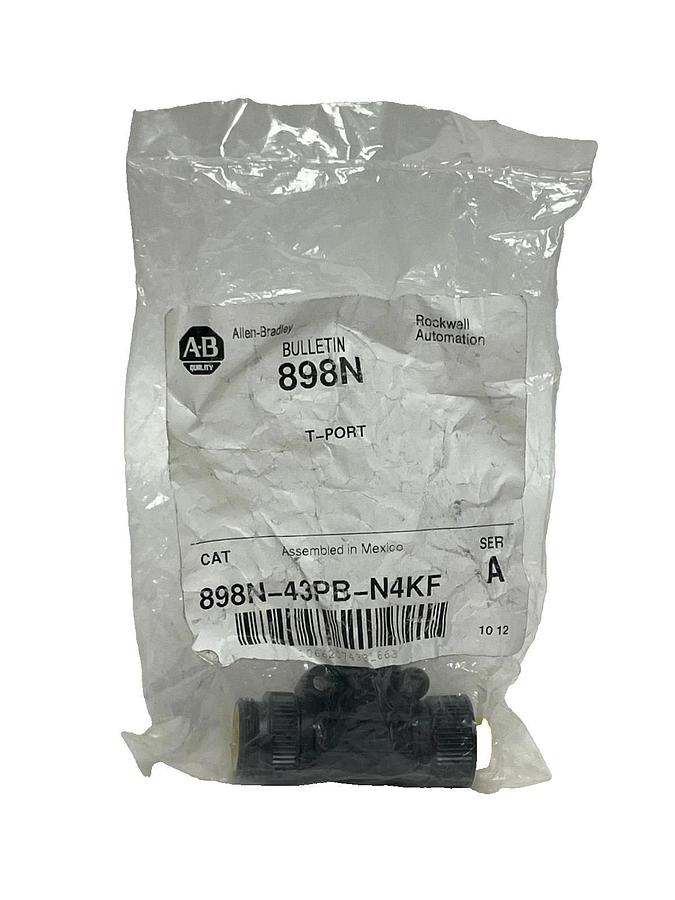 Used Lot of 5 Allen Bradley 898N-43PB-N4KF Ser. A T-Port Mini 4-Pin - New Sealed