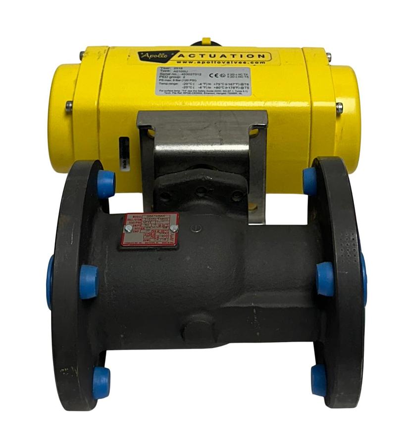 Used APOLLO A0100U / 88A148AR SPRING-RETURN ACTUATOR AND BALL VALVE 2'' 316SS NSNP