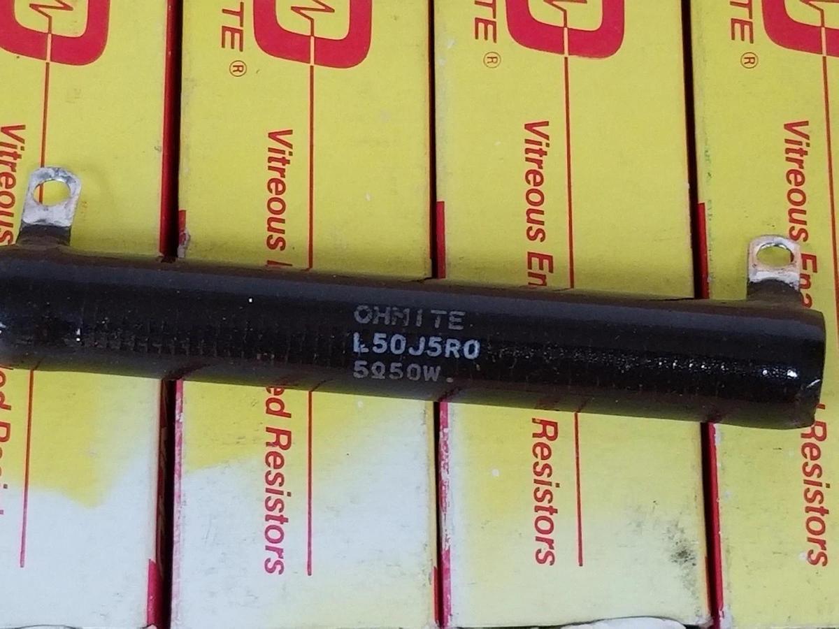 Used LOT OF 4 NIB OHMITE L50J5R0 RESISTORS 5 OHM 50W
