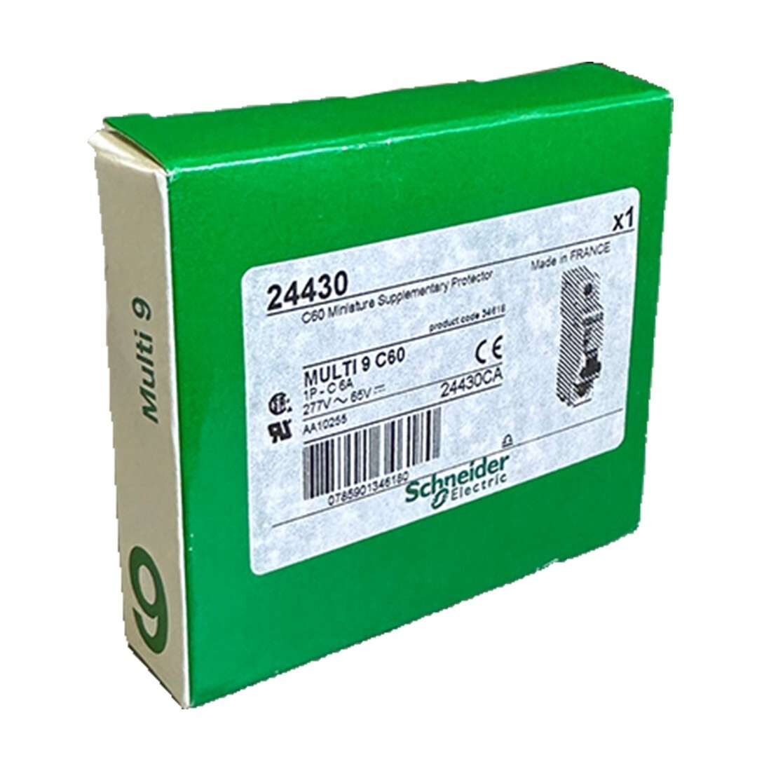 Used NEW SCHNEIDER ELECTRIC 24430 C60 Multi 9 MINIATURE SUPPLEMENTARY PROTECTOR 6A