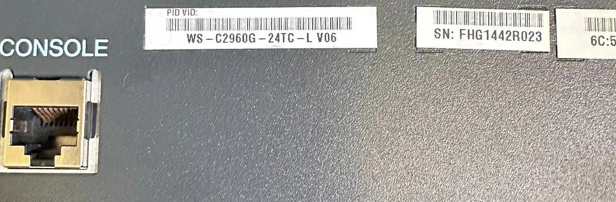 Used CISCO WS-C2960G-24TC-L / WSC2960G24TCL Catalyst 2960G SERIES ETHERNET SWITCH