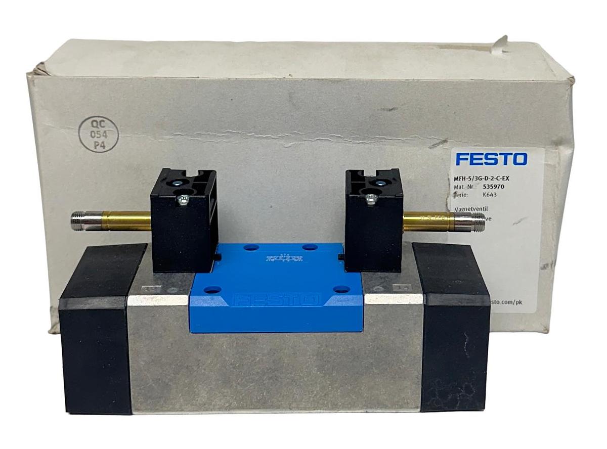 Used NEW FESTO MFH-5/3G-D-2-C-EX / 535970 ELECTRICAL AIR SOLENOID VALVE 5/3 1MPa NSMP
