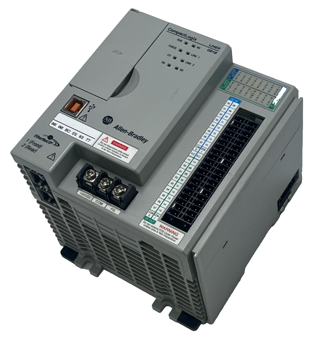 Used Allen-Bradley 1769-L24ER-QB1B CompactLogix 5370 L2 Controller Ser A 750KB