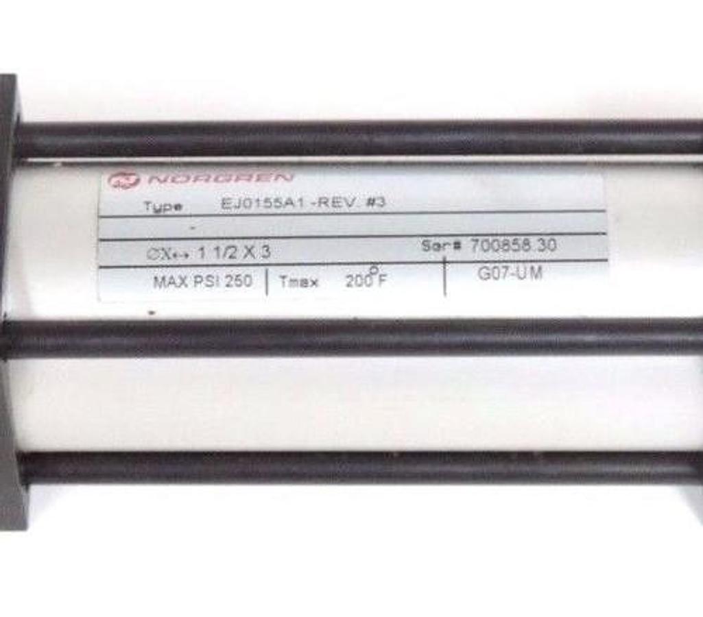 Used NEW PARKER EJ0155A1 REV #3 PNEUMATIC CYLINDER 1 1/2" BORE X 3" STROKE