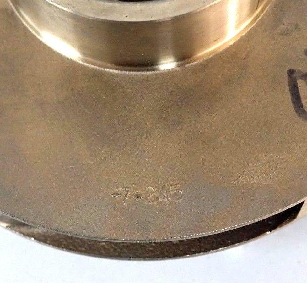 Used GOULDS PUMP 3-7-245 VANE IMPELLER 9P1 47774-0445-7.937" BRASS