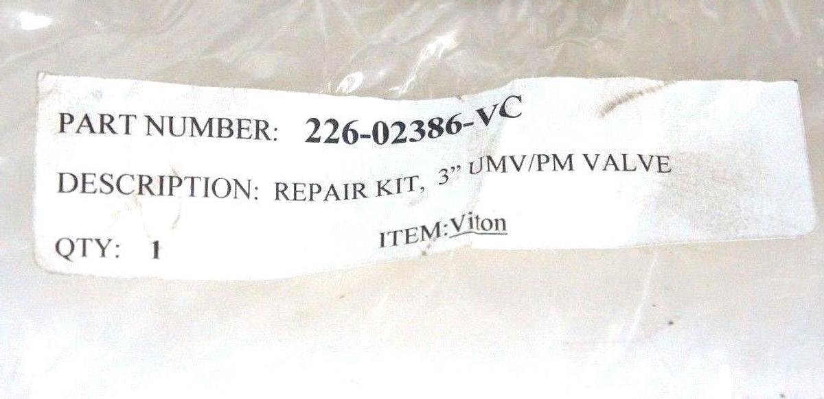 Used REPAIRED VITON 226-02386-VC VALVE 3'' UMV/PM