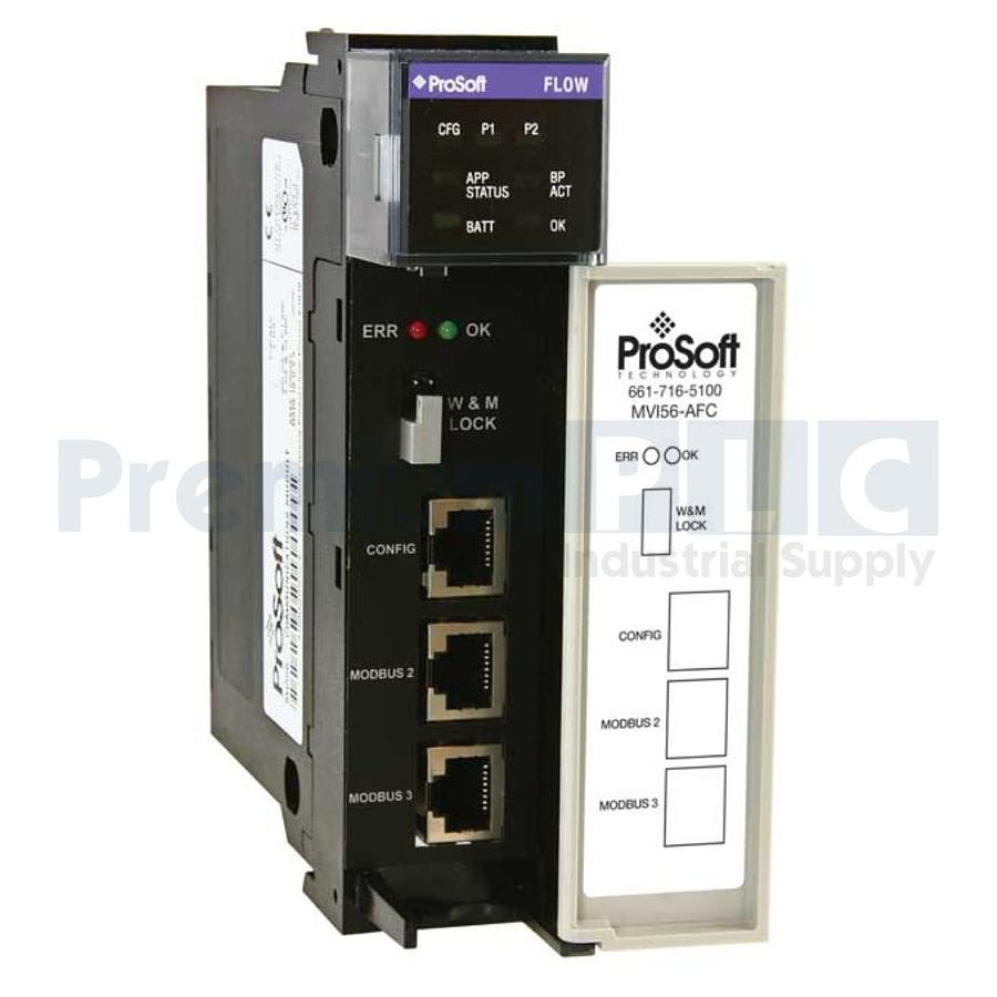 Used PROSOFT A-B MVI56-AFC LOGIC GAS & LIQUID FLOW MEASURMENT COMPUTER MODULE NSMP