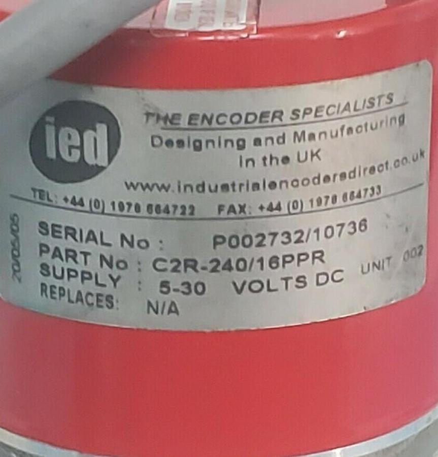Used IED / ENCODER PRODUCTS C2R-240/16PPR W/ 715*-1-0016-.1-N-S-S-4-D-S-N ENCODER