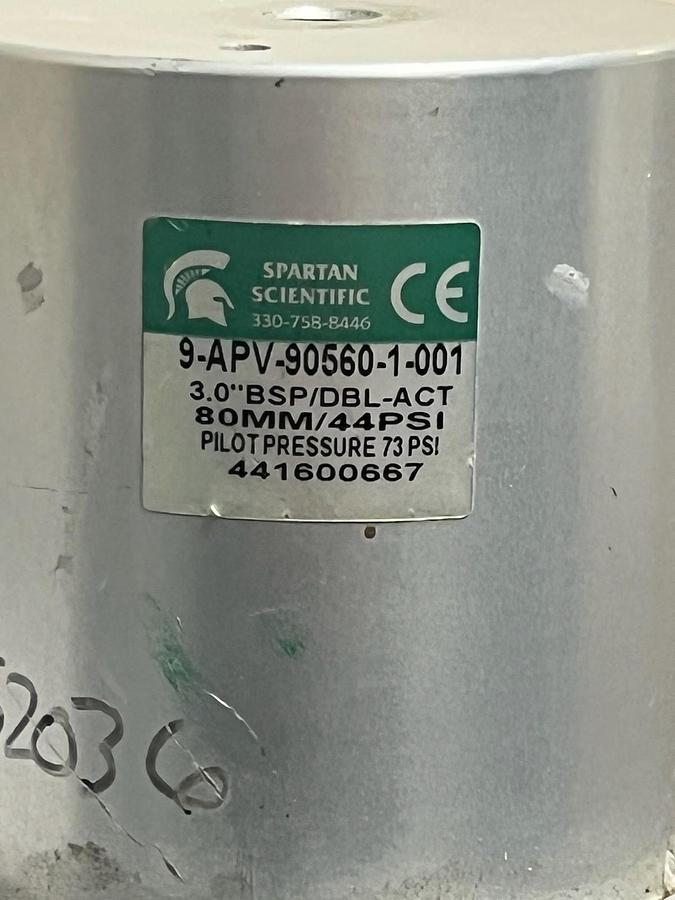 Used Spartan Scientific 9-APV-90560-1-001 Pneumatic Valve 3" BSP Double Acting, NSNP