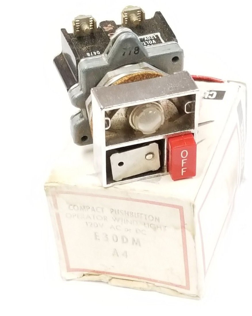NIB EATON CUTLER-HAMMER E30DM COMPACT PUSHBUTTON OPERATOR W/IND LIGHT