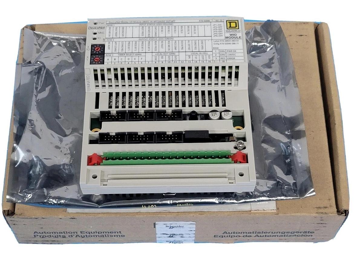 NIB SQUARE D 52046-491-53 DEVICENET WELDER I/O MODULE 170AZW88000, 170LNT71000