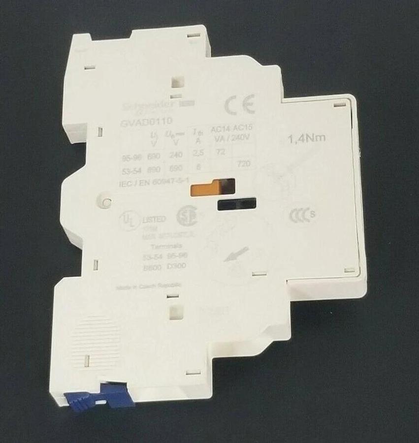 Used SCHNEIDER ELECTRIC GVAD0110 SIGNALING CONTACT 575VAC