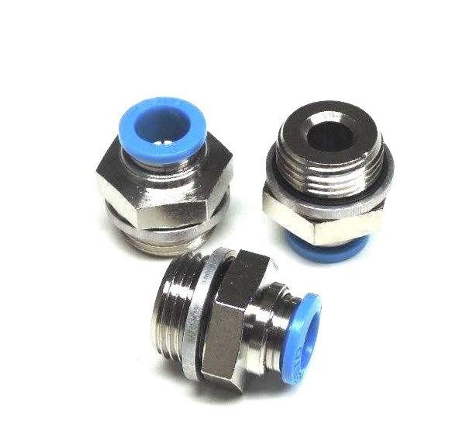 Used LOT OF 3 NEW FESTO 186100 PUSH IN MALE THREAD FITTINGS