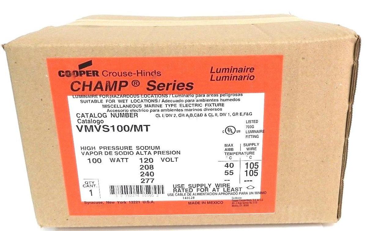 Used NIB COOPER VMVS100/MT HIGH PRESSURE SODIUM BALLAST FIXTURE 100W 120V