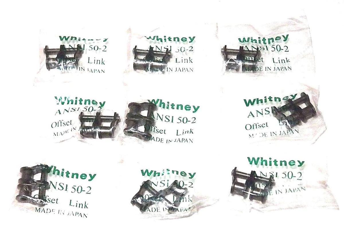 Used LOT OF 9 NEW WHITNEY CHAIN ANSI 50-2 OFFSET CHAIN LINKS