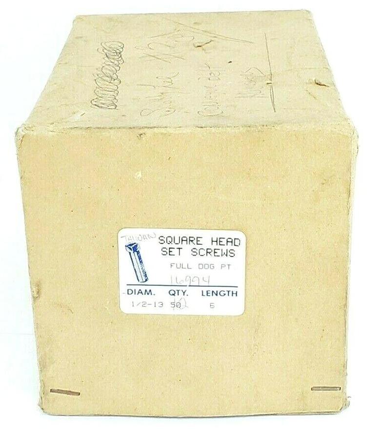 Used BOX OF 12 NEW GENERIC 16994 SQUARE HEAD SET SCREWS 6'' IN. 1/2-13 DIA. FULL DOG