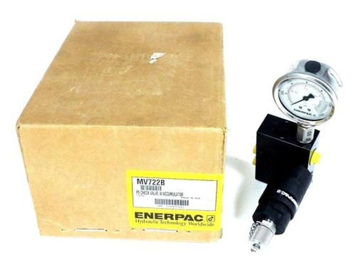 Used NIB ENERPAC MV722B PO CHECK VALVE W/ ACL22A ACCUMULATOR