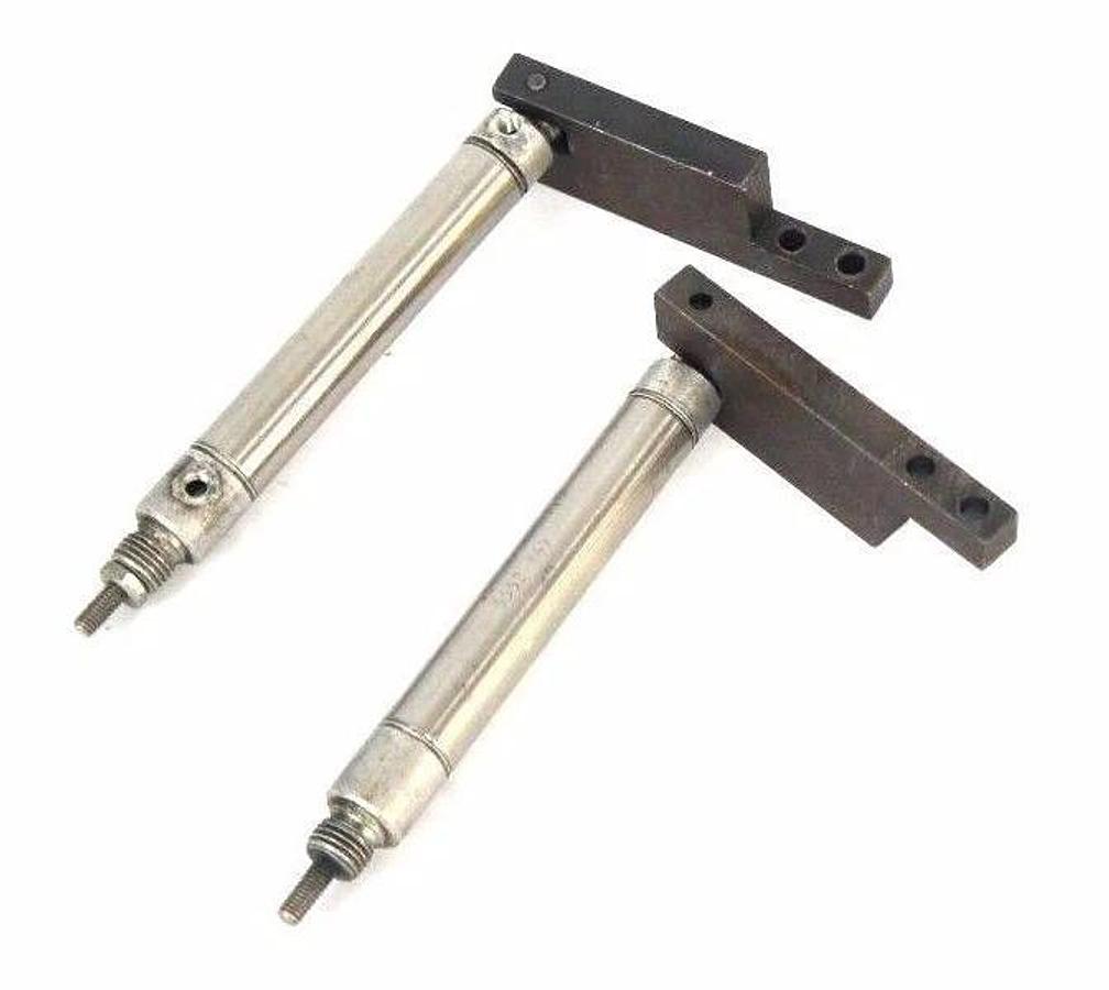 Used LOT OF 2 BIMBA .56DXPSRM02.0 PNEUMATIC CYLINDERS WITH BRACKETS 56DXPSRM020
