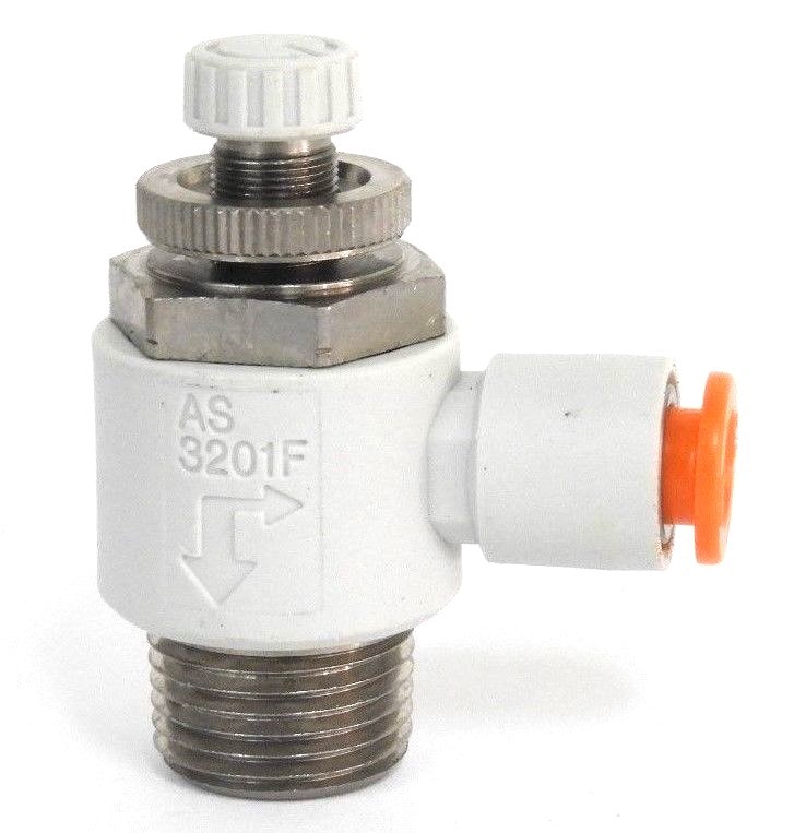Used NEW SMC AS3201F PNEUMATIC FLOW CONTROL VALVE 3/8"