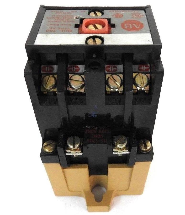 Used ALLEN BRADLEY 700-PK400A1 MASTER CONTROL AC RELAY SER. B 700PK400A1, 115-120V
