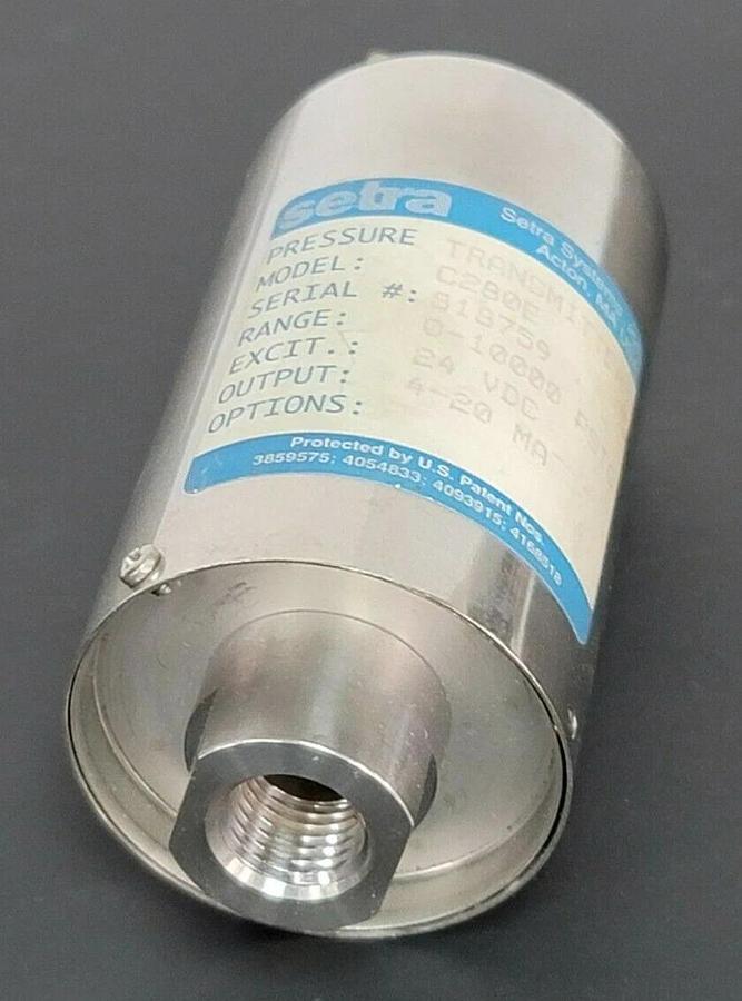 Used SETRA C280E PRESSURE TRANSMITTER 0-10000 PSIG 24VDC 4-20MA