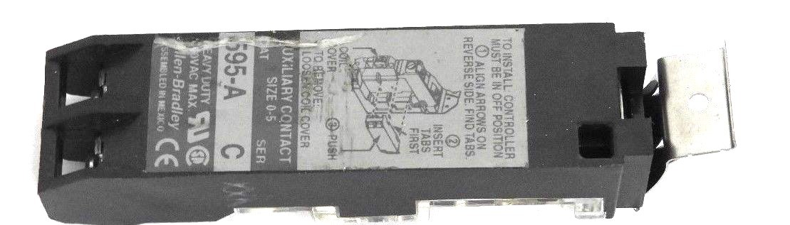 Used ALLEN-BRADLEY 595-A AUXILIARY CONTACT 595A SER. C