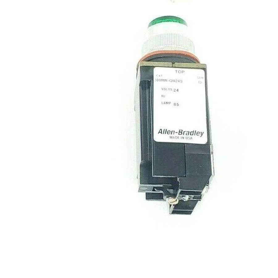 NIB ALLEN BRADLEY 800MR-QB24GAS PUSH BUTTON 24V GREEN LENS SER. D