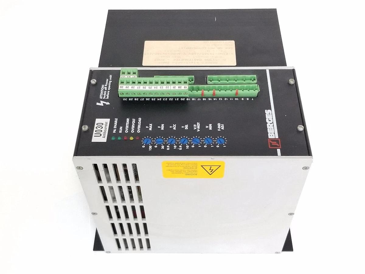 Used BERGES ACM-A-1 SERVO DRIVE INVERTER U030, D-51709, ACM-A-1.1/A