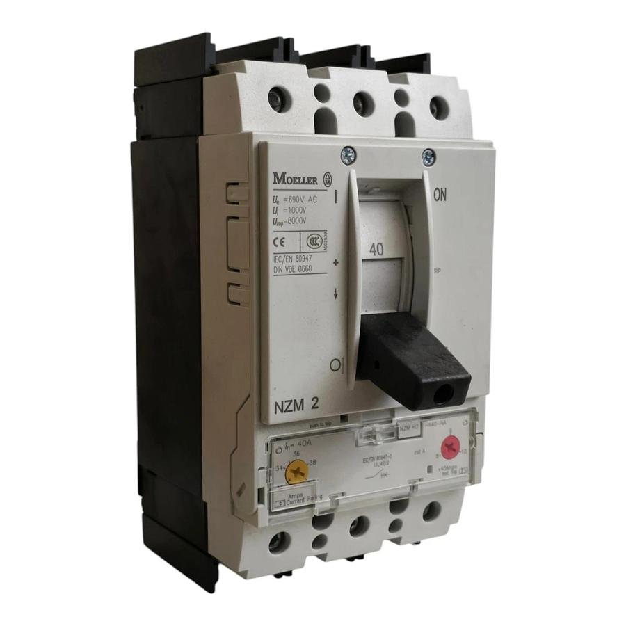 Eaton Moeller NZMH2-A40-BT-NA | 107800 MCCB Circuit Breaker 3P 40A 600V w/Trip
