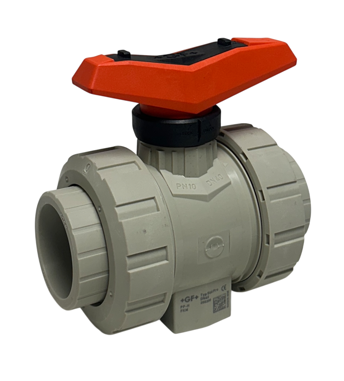 Used +GF+ TYPE 546 Pro BALL VALVE PVC-C PP-H FKM DN40 PN10 200300 5411419 1038 NSNP