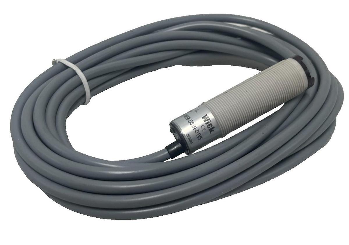 Used WICK PPM18-D05N-D1V5 M18 DIFFUSE PHOTOELECTRIC SENSOR, Sn=500mm, 10-30VDC, NSMP