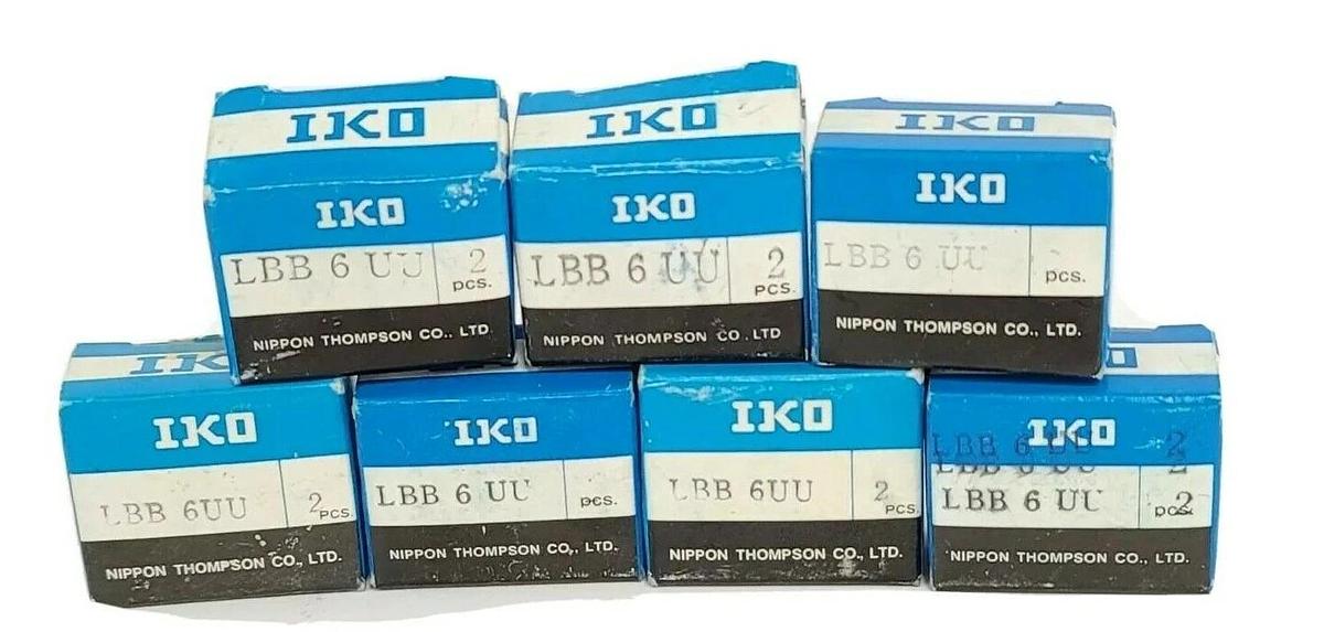 Used LOT OF 7 NIB IKO LBB6UU LINEAR BUSHINGS