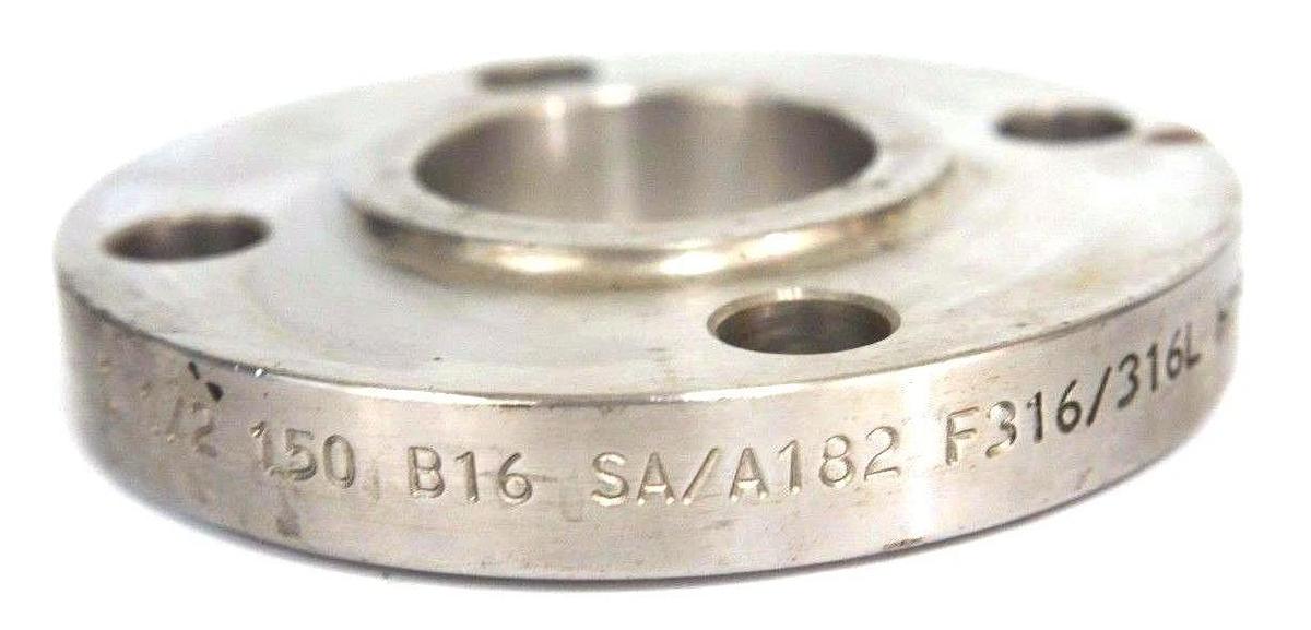 Used LOT OF 2 STAINLESS STEEL 1-1/2" FLANGES 150 B16 SA/A182 F316/316L H198